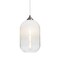 Besa Lighting Omega 12 Cord Pendant, White/Clear, Satin Nickel Finish, 1x4W LED Filament 1JT-OMEGA12WH-EDIL-SN - alternate 1